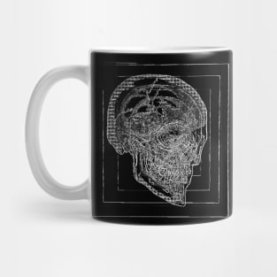 Outline † Glitch Skull † Graphic Design Mug